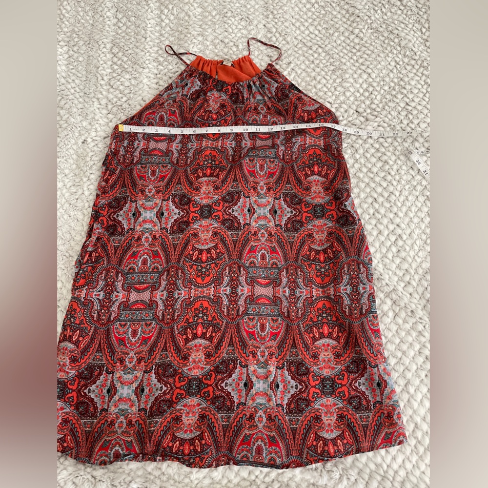 Lucky Brand Coral/Red Paisley Maxi Dress